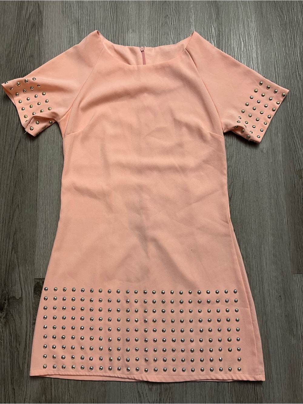 410–Studded Pink Shift Dress